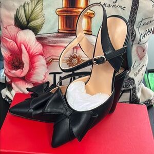 Elegant Black Bow Women's Shoes
